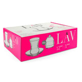 LAV tea glass Inci tea glasses set with sugar bowls 6x-6x-1x complete 13pcs, glass